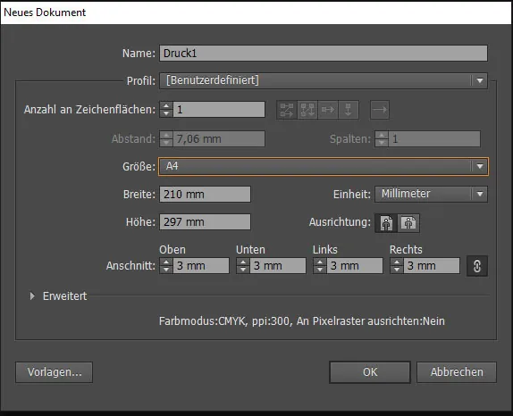 Beschnitt anlegen bei Adobe Illustrator