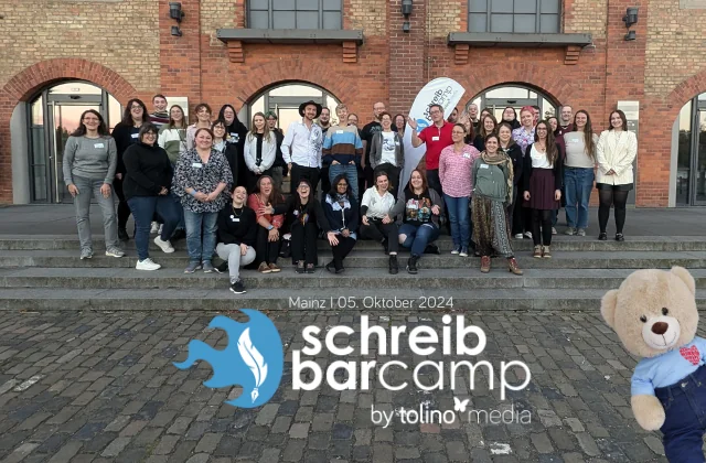 Gruppenfoto des SchreibBarCamps by tolino media 2024