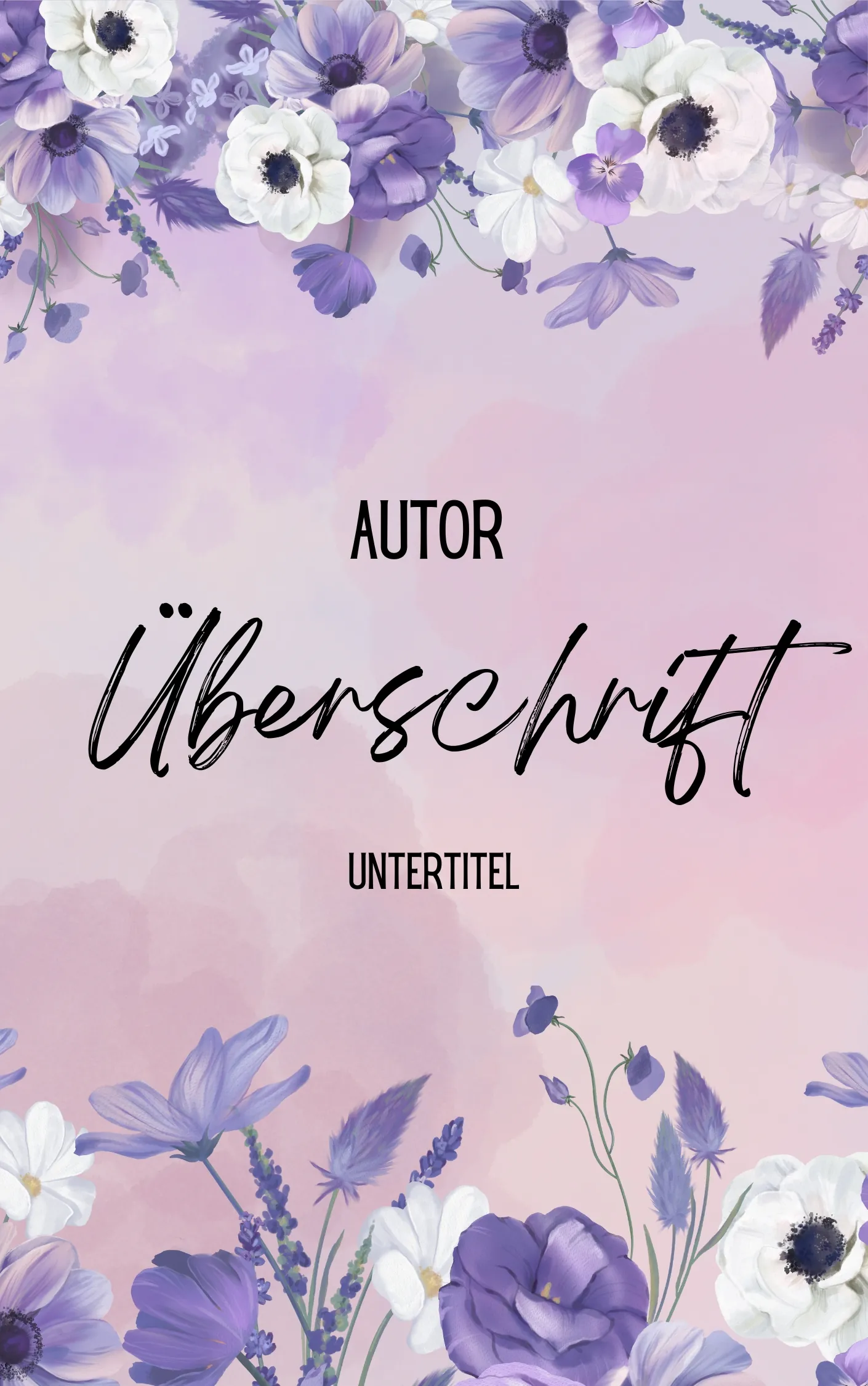 Beispielbild eines möglichen Buchcovers aus dem Genre New Adult, mit Blumen und in rosa.