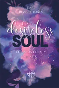 blaues Cover von "desireless SOUL" mit pink-blauer Farbwolke 