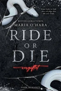 schwarzes Cover von "Ride or Die" mit weißen Schlangen